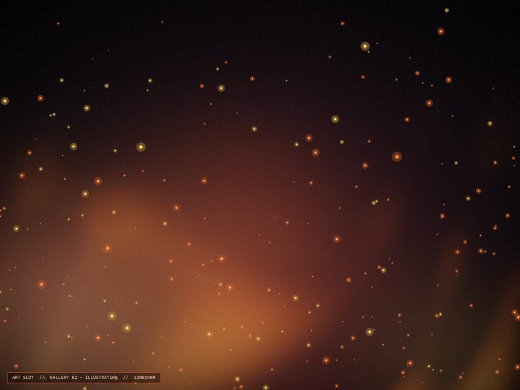 Fiery illustration of flame shapes rising from darkness