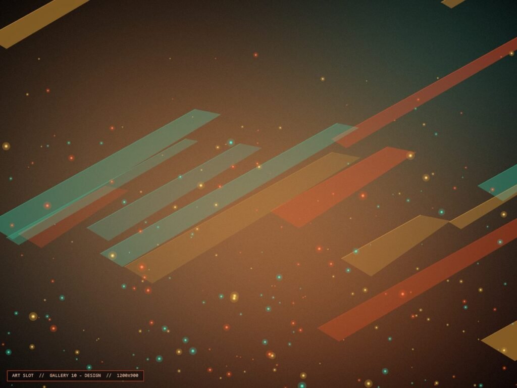 Abstract design study of golden light shards